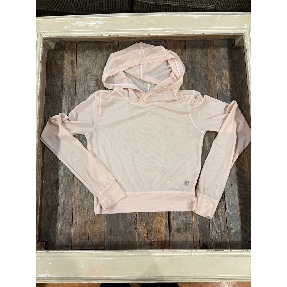 Born Primitive Resiliency Mesh Hoodie Soft Pink Athletic Top Small